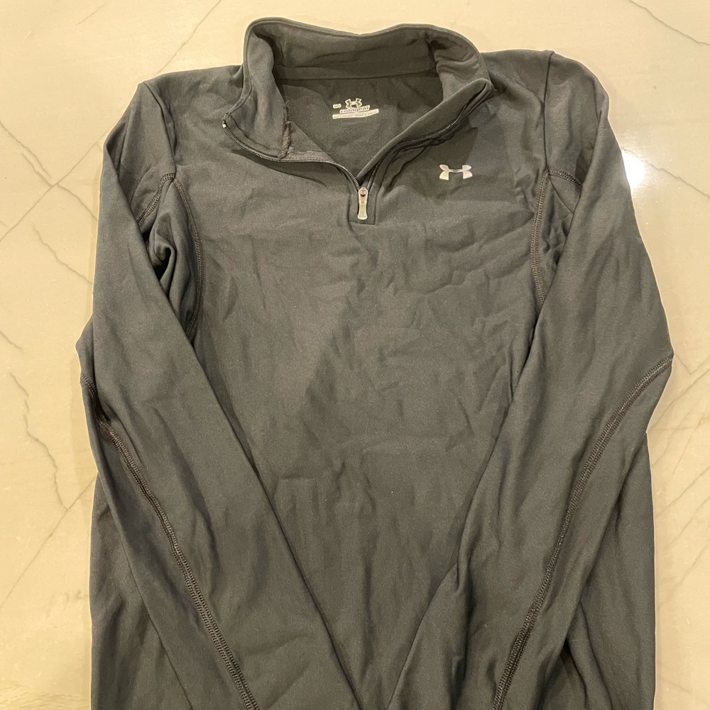 NWT Womens Under Armour Cold Gear Compression 1/4 Zip Long Sleeve Shirt